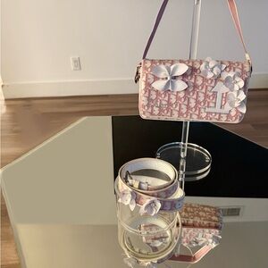 Christian Dior Pink Oblique Logo Set – Shoulder Bag, Wallet & Belt